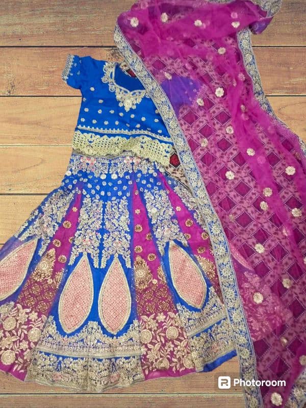 stitched bridle mehndi dress for girls wedding dress lehga 0