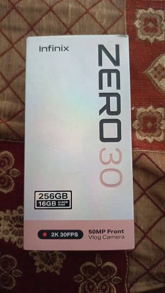 infinix zero 30 16/256 10/10 condition complete box 1