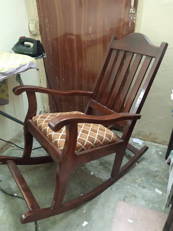 shesham wood rocking chair 1