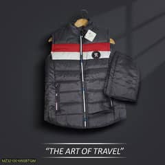 1 pcs stitched parachute quailted plain jacket