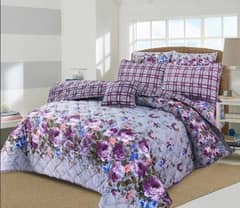 7 Pcs Cotton Salonica Printed Double Bed Comforter Set 100 % Original