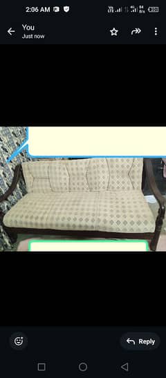 5 seater sofa with one center table and 1 small table. 0