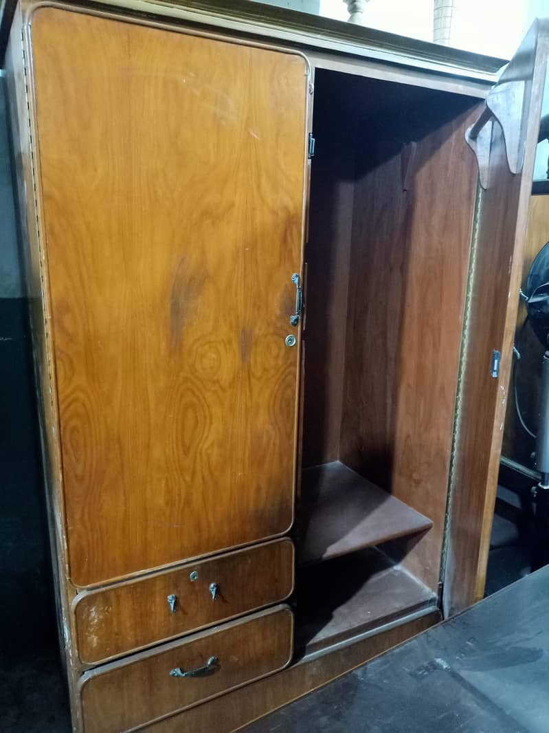 Solid wood/Heavy Weight Old Wood wardrobe available for sale. 6