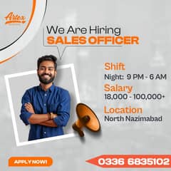 Artex Hiring is hiring 30+ sales officers in Karachi.