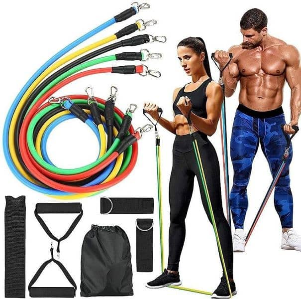 set of 11 resistance bands 0