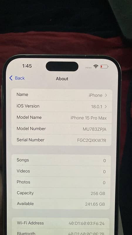 Iphone 15 pro max 256gb NON PTA (Physical + Esim) 7