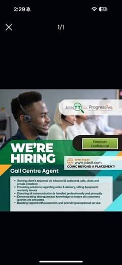 Call center job