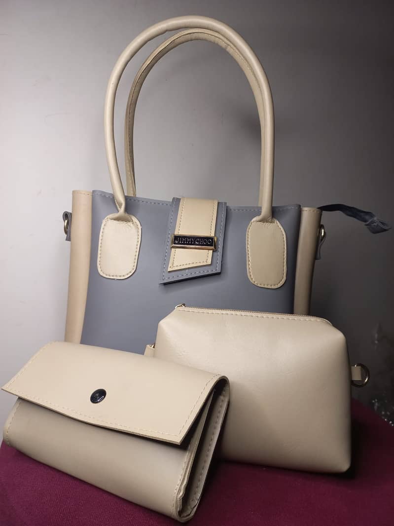 3 Piece Stylish Leather Handbag 0