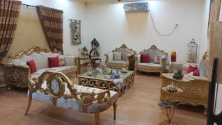 Elegant Chiniot Made 9 Seater Sofa with 3 Tables for Sale