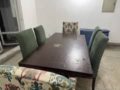 Dining table and 6 chairs for urgent sale