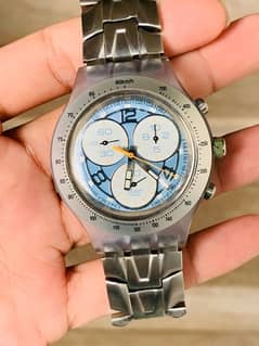 Swatch Swiss Made Watch 44mm All Chronograph Working 9.5/10