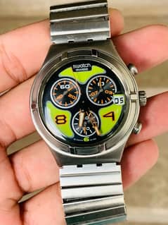 Swatch Swiss Made Chronograph Original Watch 41 Dial Size