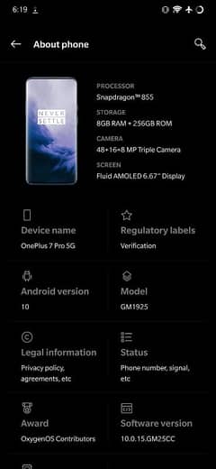 OnePlus 7 pro 5G