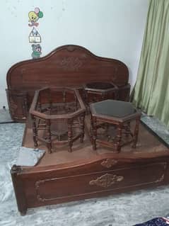 Bed Wood (only) and dressing table