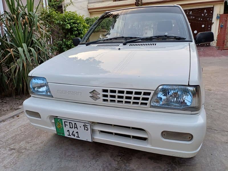 Suzuki Mehran VX 2015 with ac bumper to bumper original fresh car 0