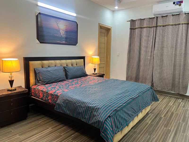 per day two bed fully furnished flat available for rent 5