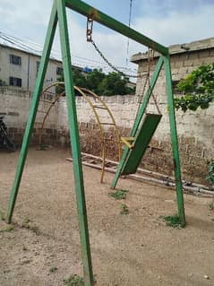 park swing and stairs