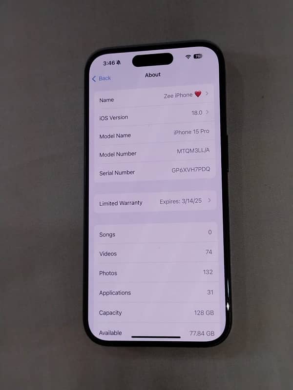 iPhone 16 Pro 128Gb 2 Month Sim Time 8