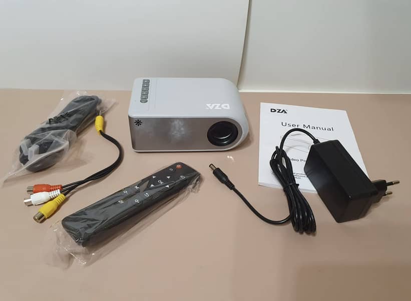 DZA Projector WiFi VF220 Mini Projector Portable Support 1080P Full H 1