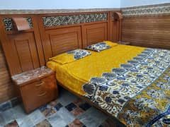 King size bed with dressing and side table for sale