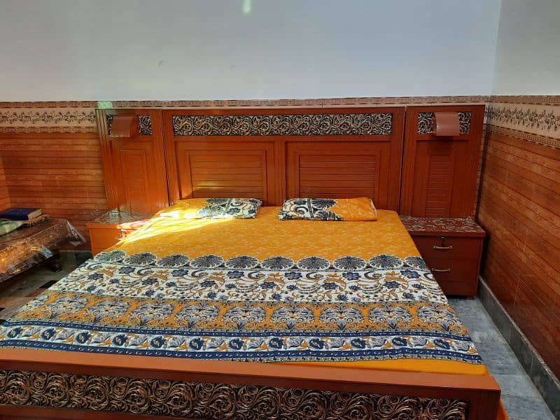 King size bed with dressing and side table for sale 2