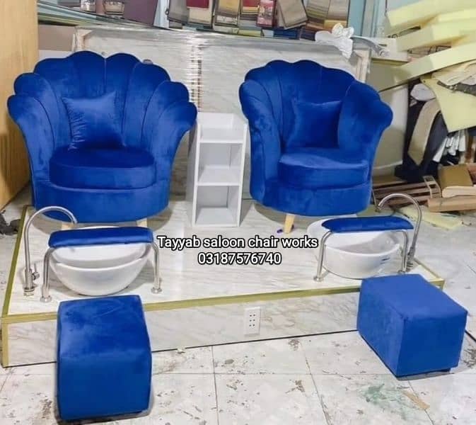 Saloon Chair/Parlour Chair/Facial Bed/Hair Wash Unit/Pedicure/Salon 5