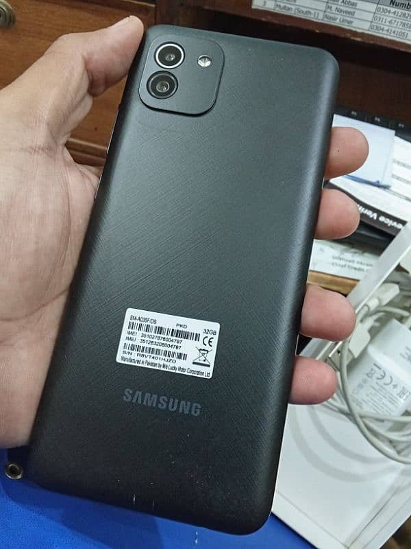 Samsung Galaxy A03 with complete box for sale only 1