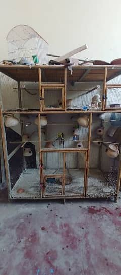 Birds Cage For Sale ( Wooden)