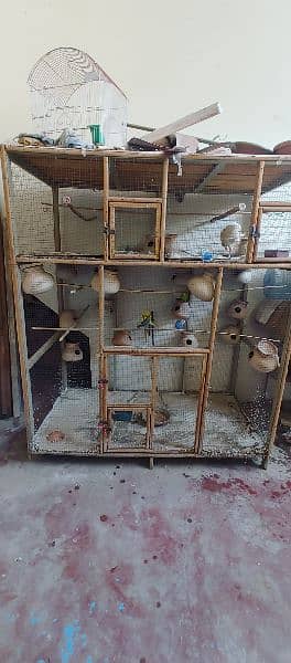 Birds Cage For Sale ( Wooden) 1