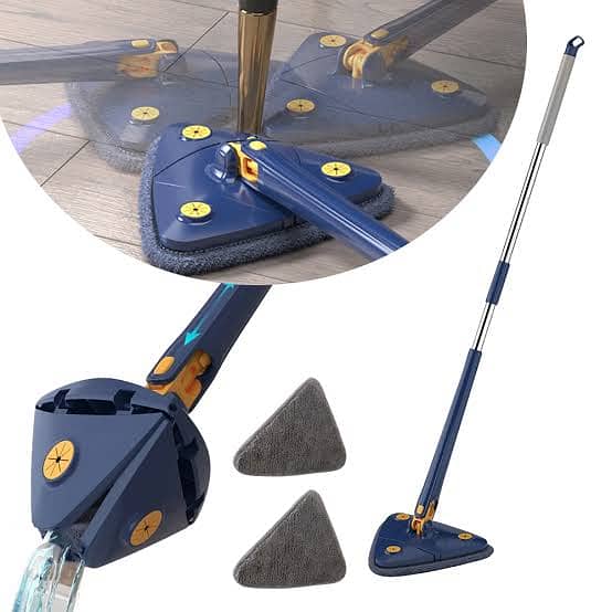 Cleaning Mop 360° Rotatable Super Water Absorption Triangular Mop Fold 3