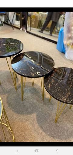 one Table RS=5500 ,Brand New Marble Nesting Tables - Stylish Finish.