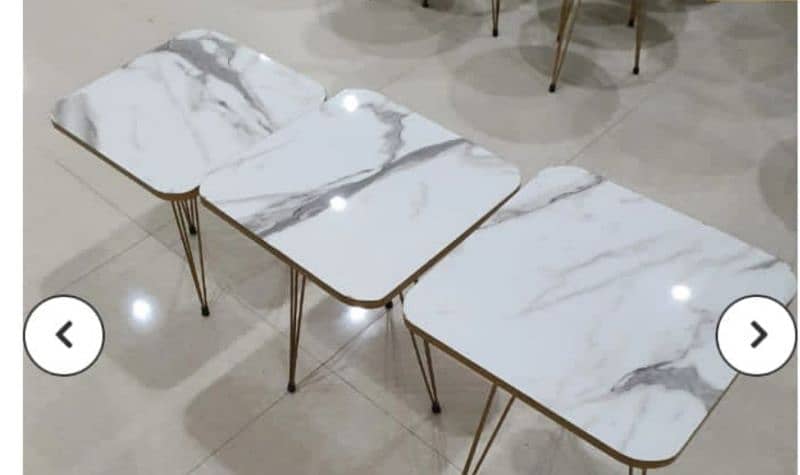 one Table RS=4499 ,Brand New Marble Nesting Tables - Stylish Finish. 2