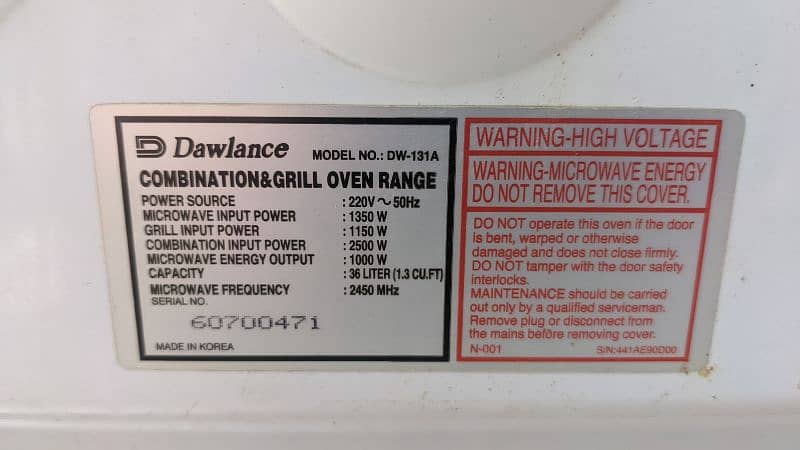 Dawlance macro oven 3