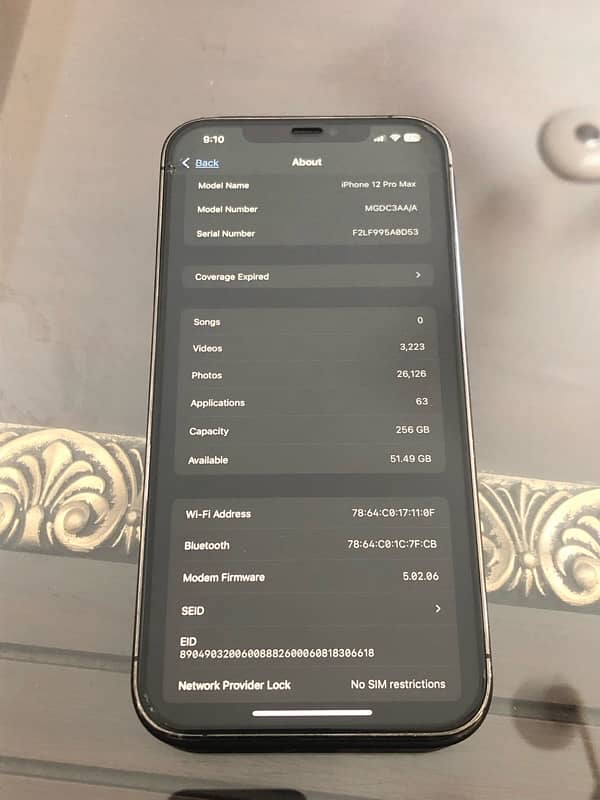 iPhone 12 Pro Max 256GB Grey PTA Approved 0