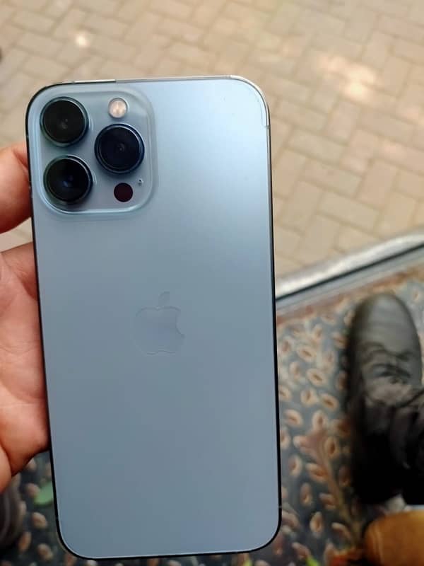 i phone 13 pro max sera blue with box 256 gb non pta 1