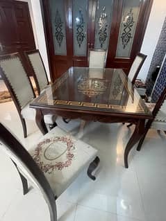 Dining Table / Wooden Dining Table / 6 Chair Dining Table