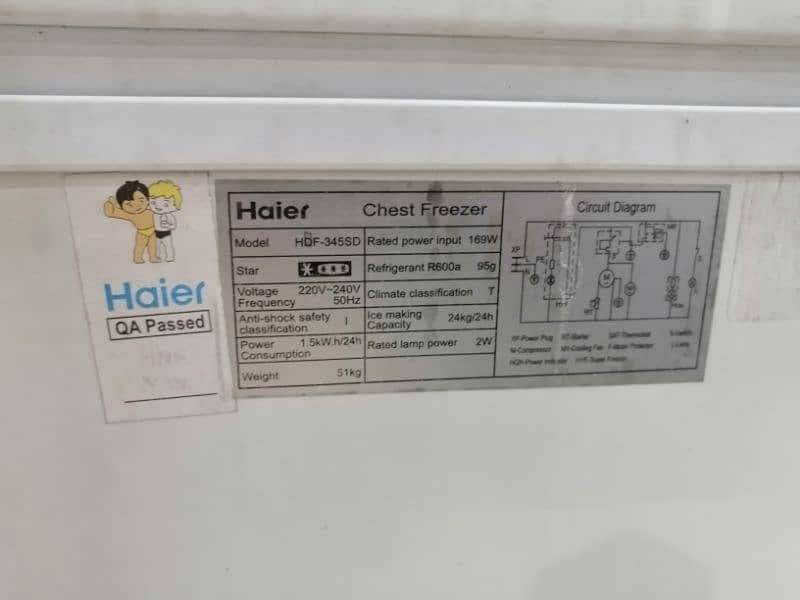 Haier freezer 5