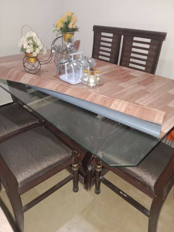 dining table & safa set 5 seatar 5