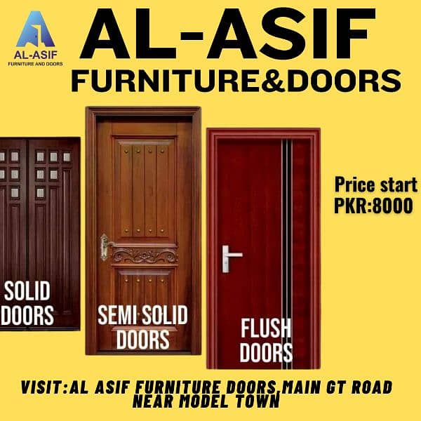 Best Quality All kind of Doors avaliable in Al-Asif furniture & doors 0