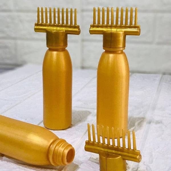 Hair Oil Bottel(just bottle ) with comb 0