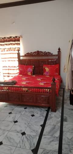 wooden bed