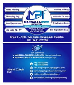 Margalla Packages industry( plastic And Nonwoven shopping bags