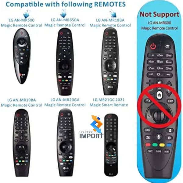 LG Magic Remote Sony Samsung TCL Remote 03008010073 5