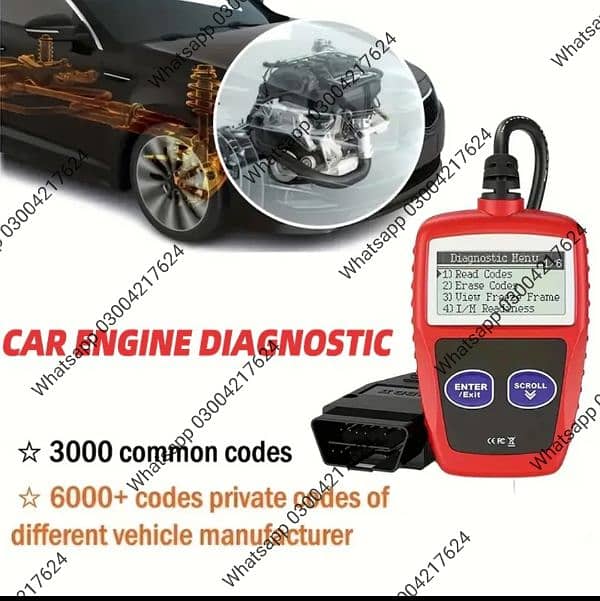 1 PC Car Fault Diagnosis Instrument Obd2 Clear Fault Codes Diagn 4