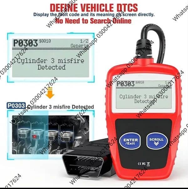 1 PC Car Fault Diagnosis Instrument Obd2 Clear Fault Codes Diagn 6