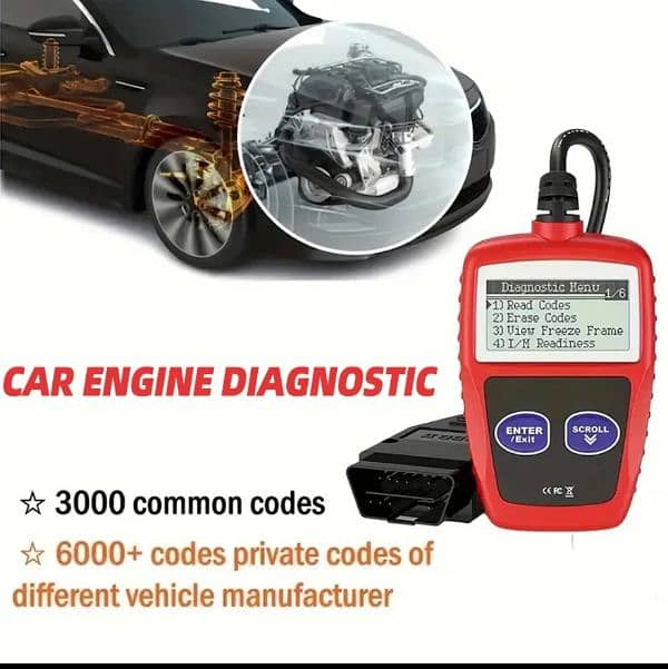 1 PC Car Fault Diagnosis Instrument Obd2 Clear Fault Codes Diagn 7