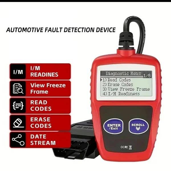 1 PC Car Fault Diagnosis Instrument Obd2 Clear Fault Codes Diagn 11