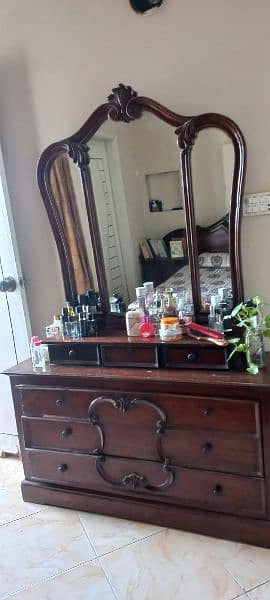 Bed with dressing table for sale 4