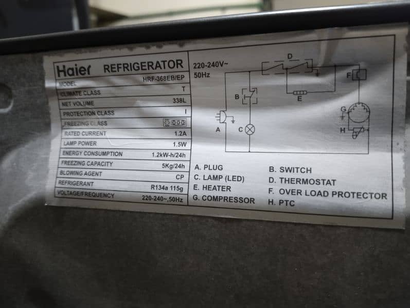 Haier medium size fridge totally guanine only 3 sy 4 month used 6