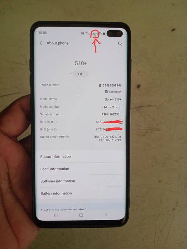 Samsung s10+ 512gb 8